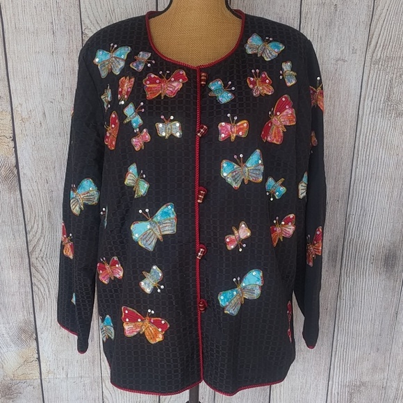 Indigo Moon Jackets & Blazers - Indigo Moon Butterfly Kimono Jacket Sz 1X
